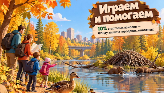 По следам бобра: участники игры «Альтерактивы» поддержат проекты Фонда защиты городских животных